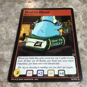 2003 Uncommon NEOPET card    55/234 How to Cheat